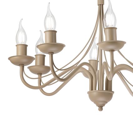 ANTON Chain Chandelier 8xE14/60W/230V, Beige