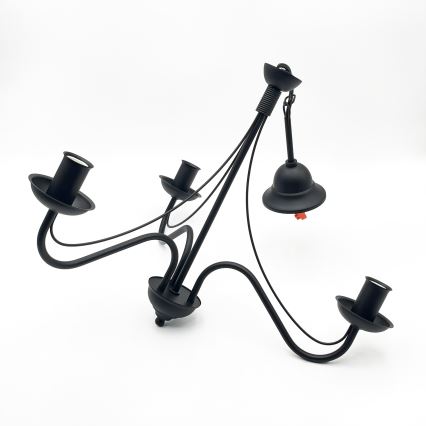 ANTON Chain-Hung Chandelier 3xE14/15W/230V, Black