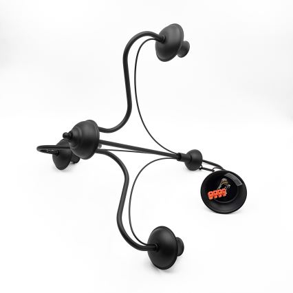 ANTON Chain-Hung Chandelier 3xE14/15W/230V, Black