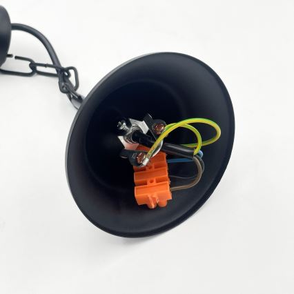 ANTON Chain-Hung Chandelier 3xE14/15W/230V, Black