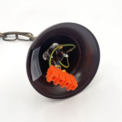 ANTON Chain-Hung Chandelier, 5 x E14/15W/230V, Bronze