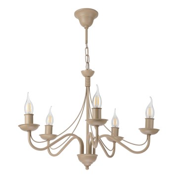 ANTON Chain-Hung Chandelier 5xE14/60W/230V, Beige