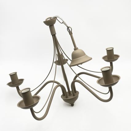 ANTON Chain-Hung Chandelier 5xE14/60W/230V, Beige