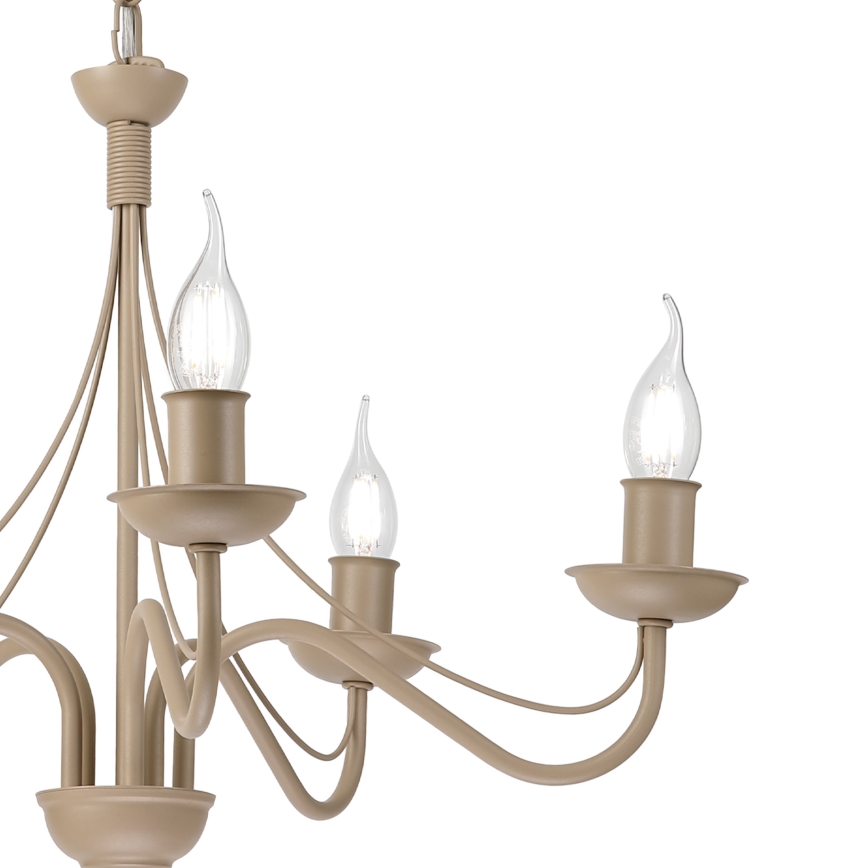 ANTON Chain-Hung Chandelier 5xE14/60W/230V, Beige