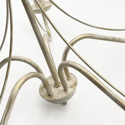 ANTON Chain-Hung Chandelier, 5xE14/60W/230V, White Patina