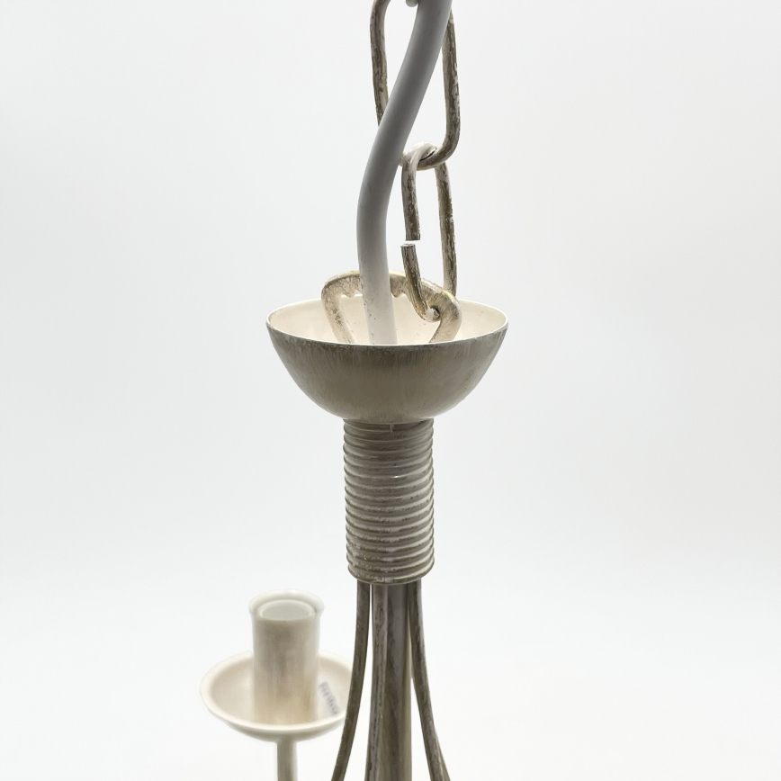 ANTON Chain-Hung Chandelier, 5xE14/60W/230V, White Patina