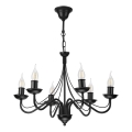 ANTON chain-hung chandelier 6xE14/60W/230V black