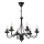 ANTON chain-hung chandelier 6xE14/60W/230V black