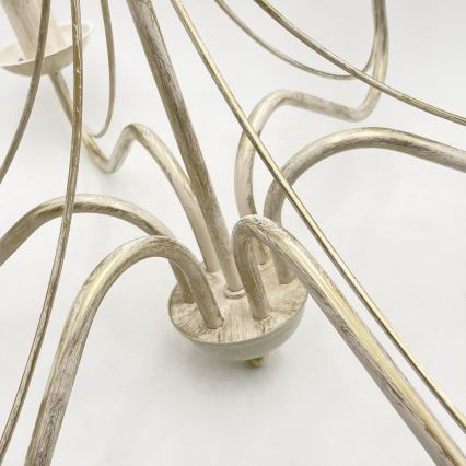 ANTON chain-hung chandelier 6xE14/60W/230V, white patina finish