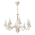 ANTON Chain-Hung Chandelier 8x E14/60W/230V, White Patina