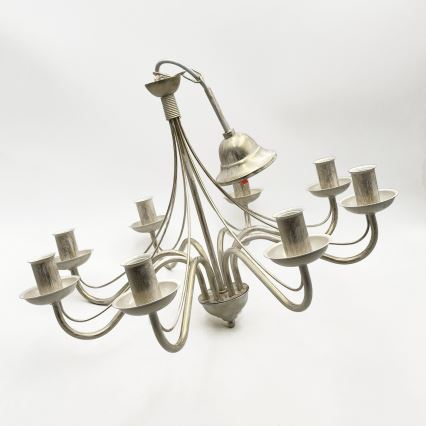 ANTON Chain-Hung Chandelier 8x E14/60W/230V, White Patina