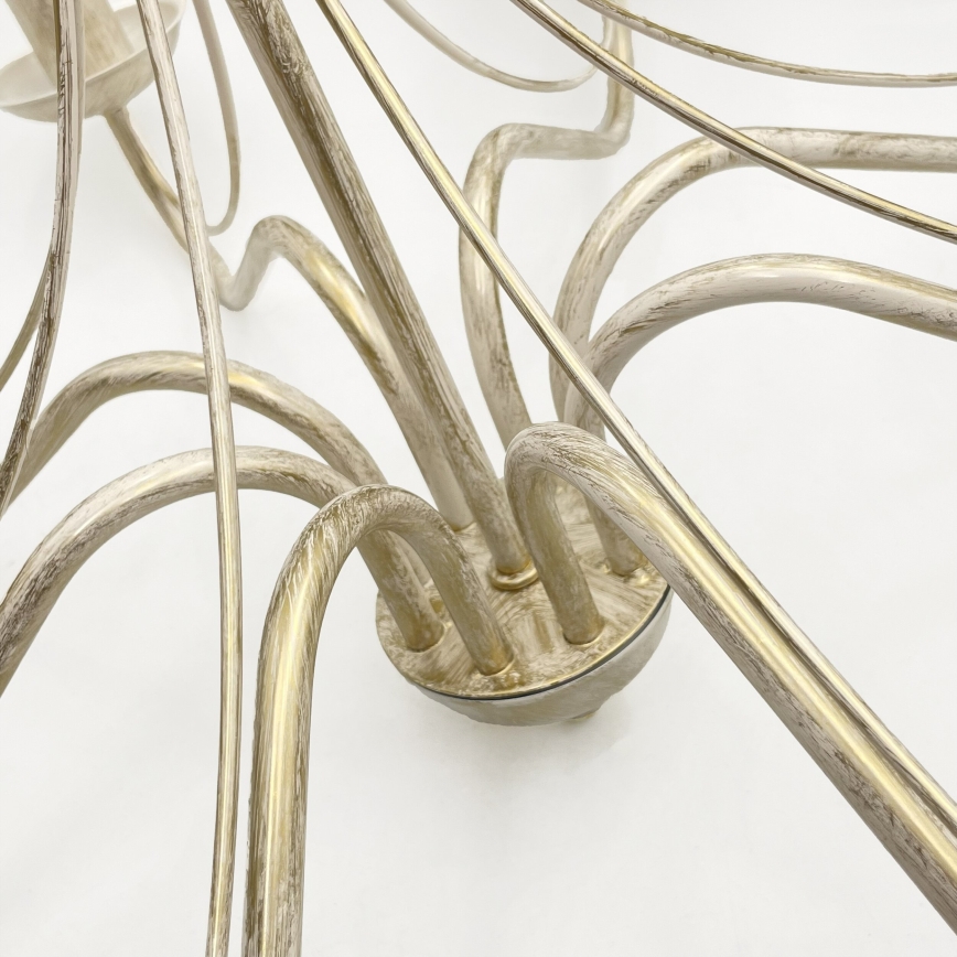 ANTON Chain-Hung Chandelier 8x E14/60W/230V, White Patina