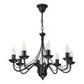 ANTON Chain-Hung Chandelier 8xE14/60W/230V, Black