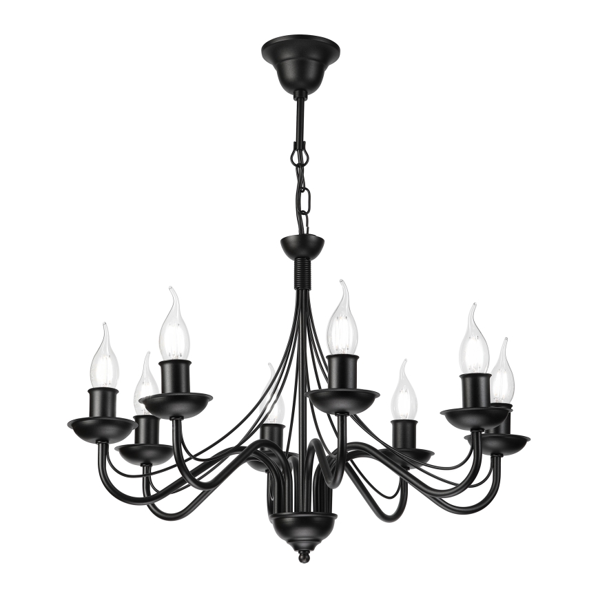 ANTON Chain-Hung Chandelier 8xE14/60W/230V, Black