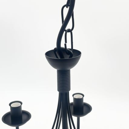 ANTON Chain-Hung Chandelier 8xE14/60W/230V, Black