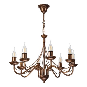 ANTON chain-hung chandelier 8xE14/60W/230V, bronze