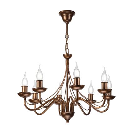 ANTON chain-hung chandelier 8xE14/60W/230V, bronze