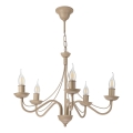 ANTON chain-mounted chandelier 5xE14/60W/230V, beige