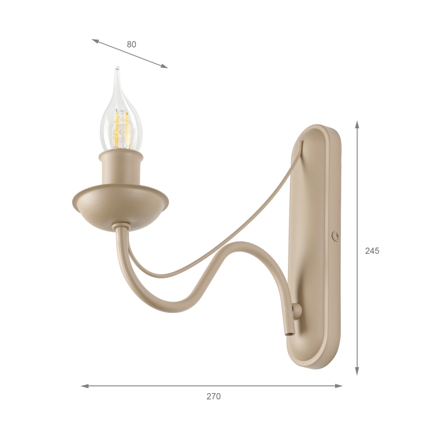 ANTON Wall Lamp 1xE14/60W/230V Beige