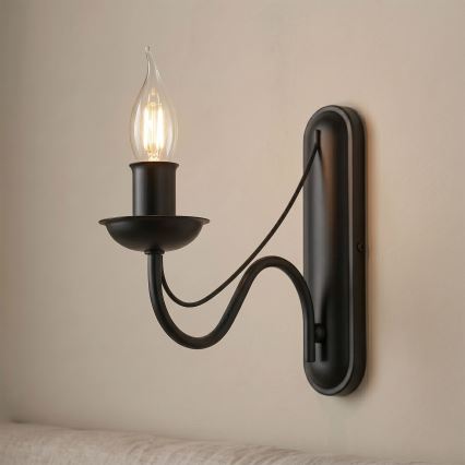 ANTON wall lamp 1xE14/60W/230V black