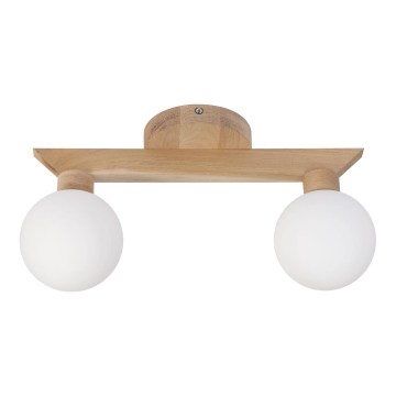 ANTONIO Flush-mount Chandelier 2xG9/5W/230V Oak/White