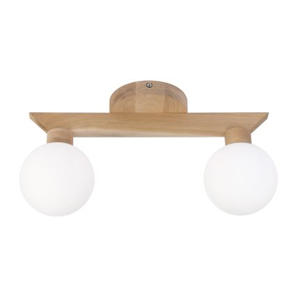 ANTONIO Flush-mount Chandelier 2xG9/5W/230V Oak/White