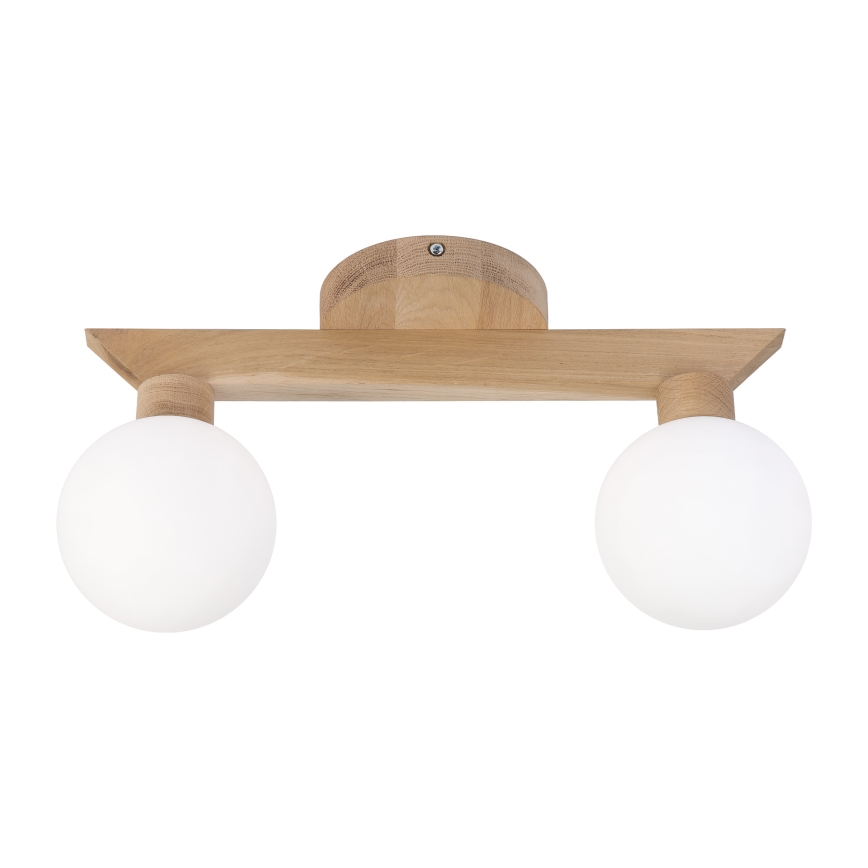 ANTONIO Flush-mount Chandelier 2xG9/5W/230V Oak/White