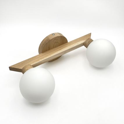 ANTONIO Flush-mount Chandelier 2xG9/5W/230V Oak/White