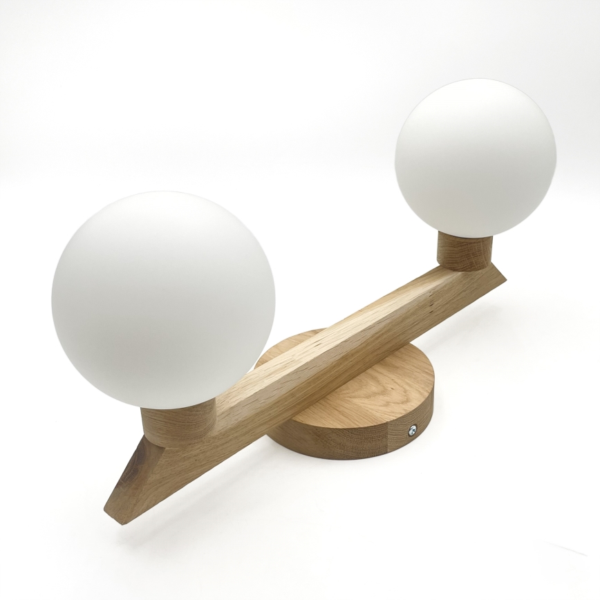 ANTONIO Flush-mount Chandelier 2xG9/5W/230V Oak/White