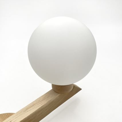 ANTONIO Flush-mount Chandelier 2xG9/5W/230V Oak/White