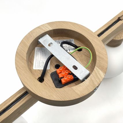 ANTONIO Flush-mount Chandelier 2xG9/5W/230V Oak/White