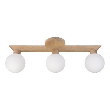 ANTONIO flush-mount chandelier 3xG9/5W/230V oak/white