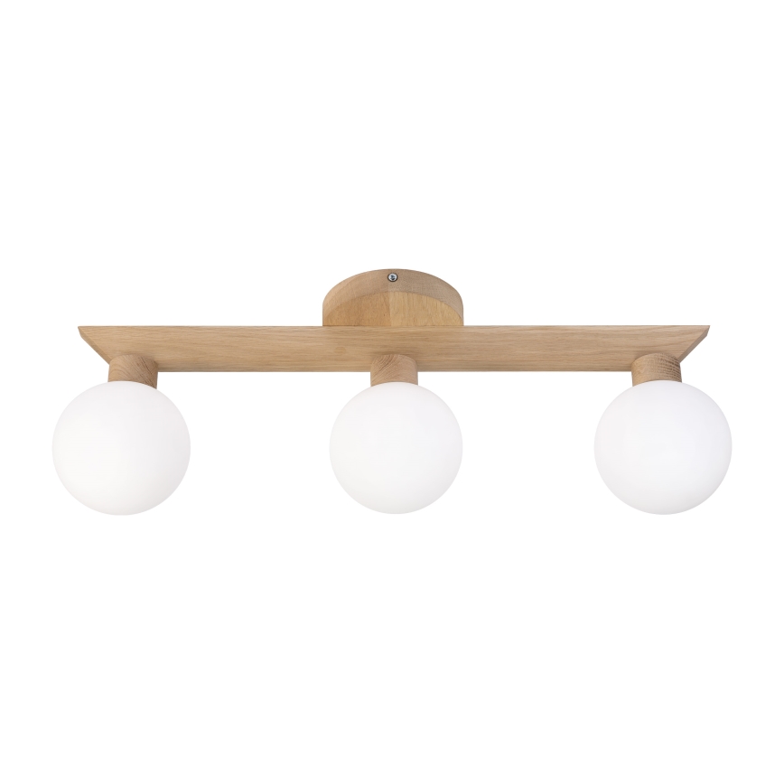 ANTONIO flush-mount chandelier 3xG9/5W/230V oak/white