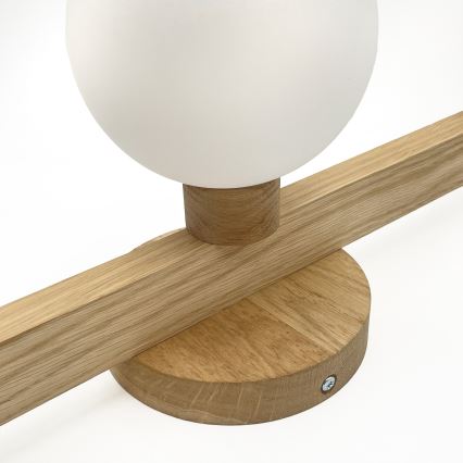 ANTONIO flush-mount chandelier 3xG9/5W/230V oak/white