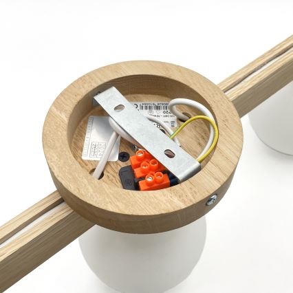 ANTONIO flush-mount chandelier 3xG9/5W/230V oak/white