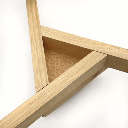 ANTONIO flush‑mount ceiling light, 3× G9 (5 W), 230 V — oak/white