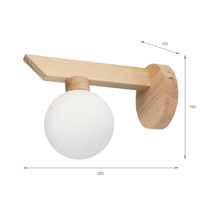 ANTONIO wall lamp 1xG9/5W/230V oak/white