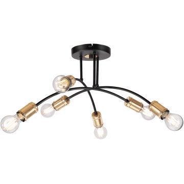 ANYA 6-Light Flush-Mount Chandelier 6xE27/15W/230V, Black/Gold