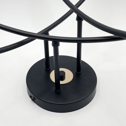 ANYA 6-Light Flush-Mount Chandelier 6xE27/15W/230V, Black/Gold