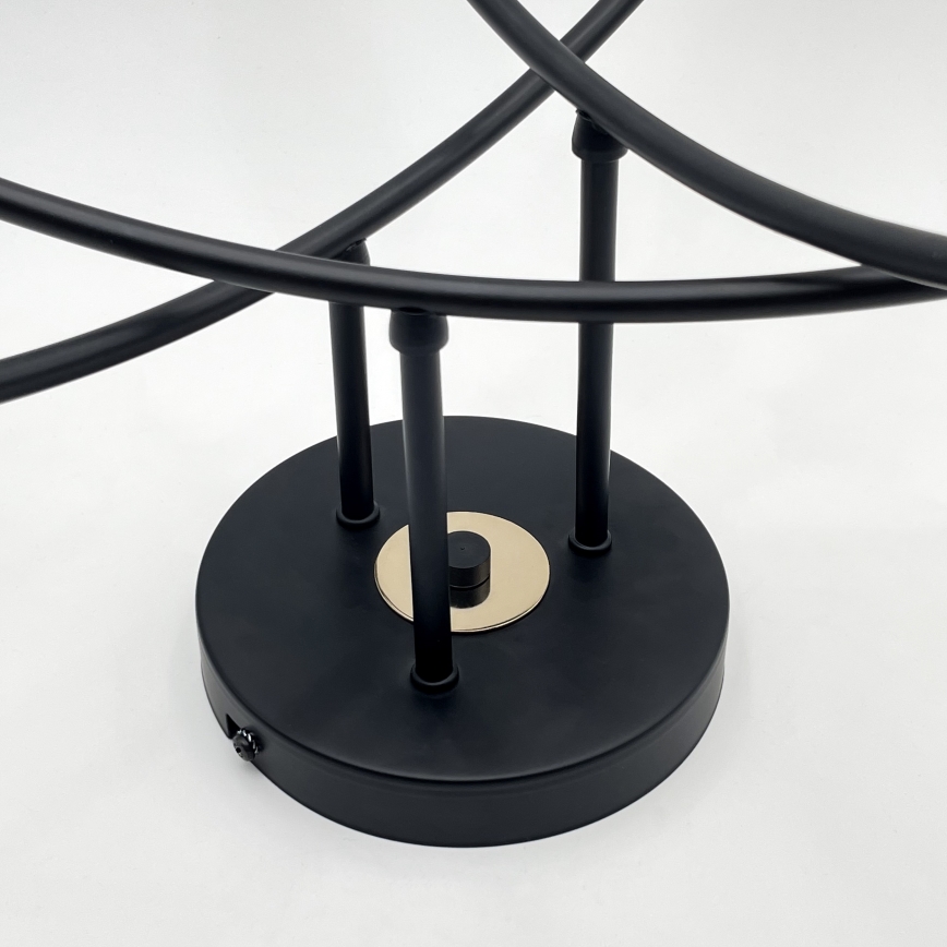 ANYA 6-Light Flush-Mount Chandelier 6xE27/15W/230V, Black/Gold