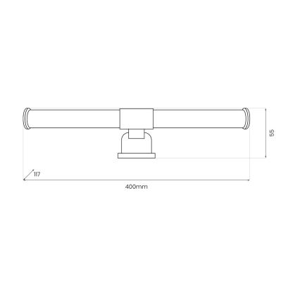 APA LED 2-in-1 Bathroom Mirror Light, 6W/230V, 40 cm, IP44, Gold