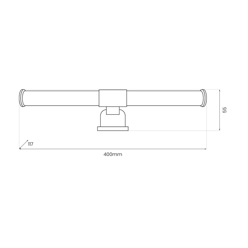 APA LED 2-in-1 Bathroom Mirror Light, 6W/230V, 40 cm, IP44, Gold