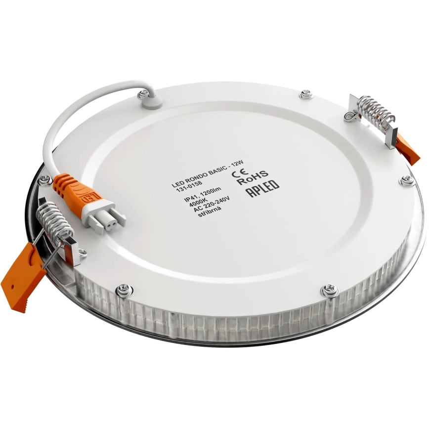 APLED - LED Bathroom recessed light RONDO LED/12W/230V IP40 d. 17 cm matte chrome