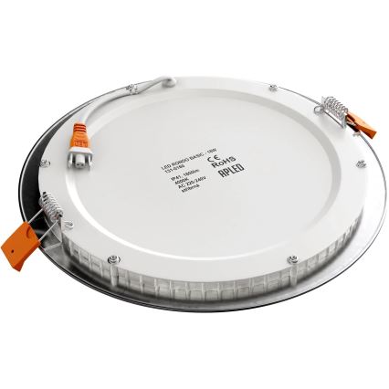APLED - LED Bathroom recessed light RONDO LED/18W/230V IP40 d. 22,5 cm matte chrome
