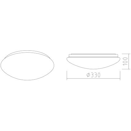 APLED - LED Ceiling light LENS P TRICOLOR LED/18W/230V IP41 2700 - 6500K 1210lm