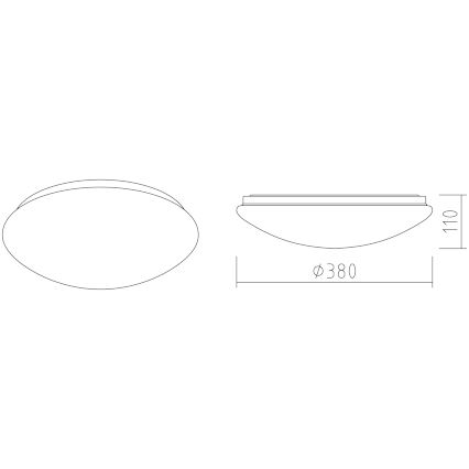 APLED - LED Ceiling light LENS P TRICOLOR LED/24W/230V IP41 2700 - 6500K 1680lm