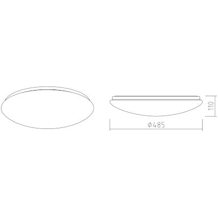 APLED - LED Ceiling light LENS P TRICOLOR LED/36W/230V IP41 2700 - 6500K 2520lm