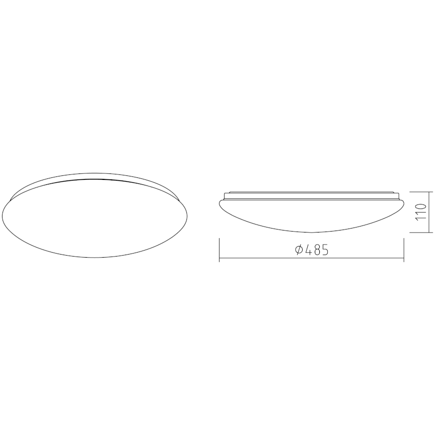 APLED - LED Ceiling light LENS P TRICOLOR LED/36W/230V IP41 2700 - 6500K 2520lm