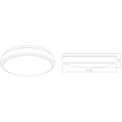 APLED - LED Ceiling light LENS R TRICOLOR LED/24W/230V IP41 2700 - 6500K 1680lm