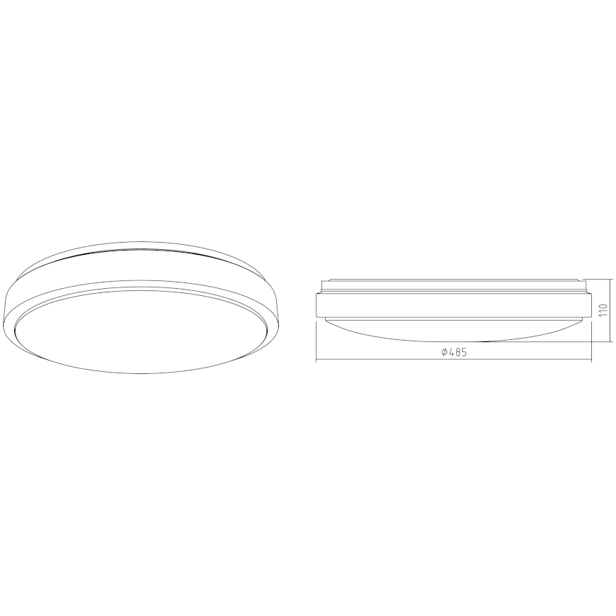 APLED - LED Ceiling light LENS R TRICOLOR LED/36W/230V IP41 2700 - 6500K 2520lm
